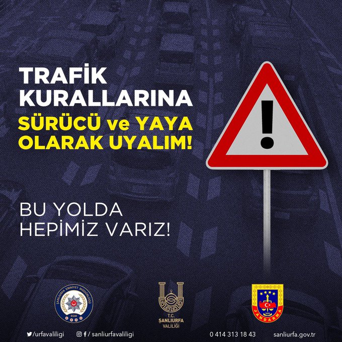 Şanlıurfa'da ocak ayında 240 trafik kazası meydana geldi