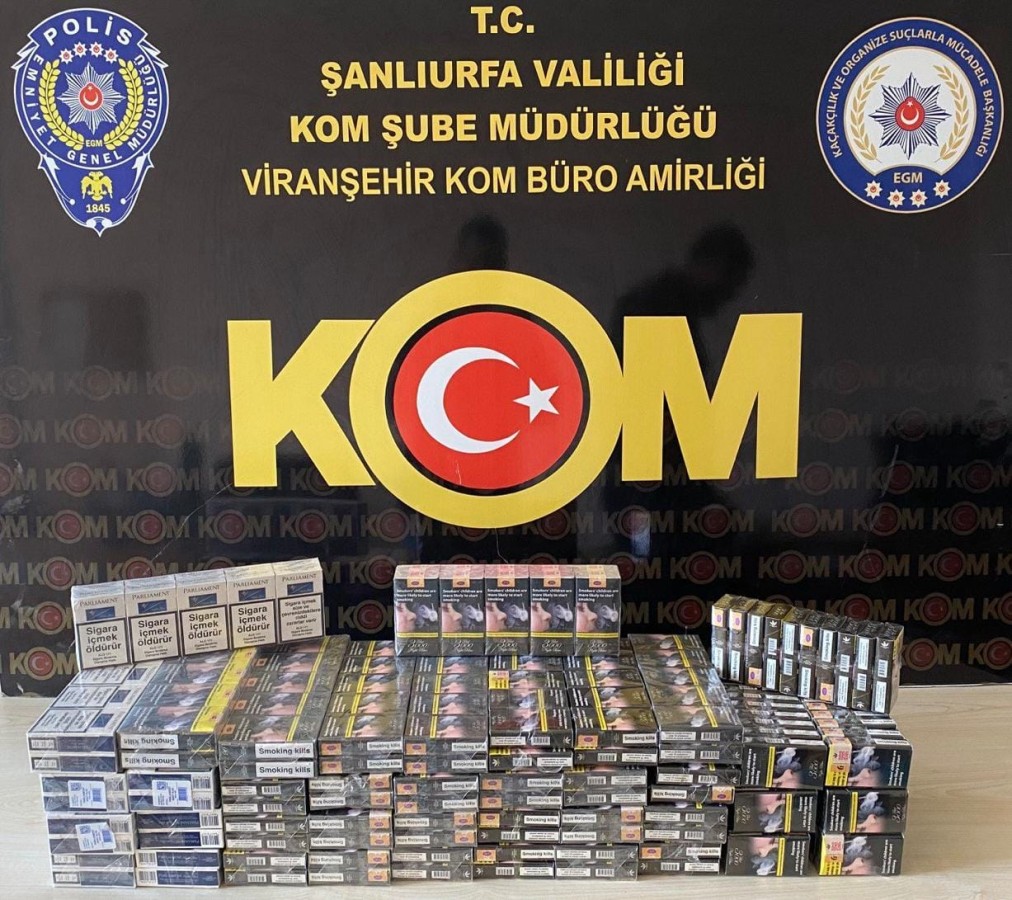 Viranşehir’de gümrük kaçağı sigara operasyonu!;