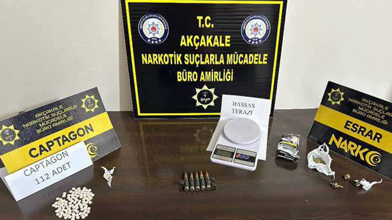 Akçakale'de narkotik operasyonu: 3 gözaltı;