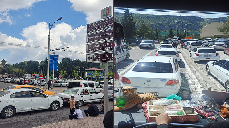 Şanlıurfa’da bayramda trafik çilesi;