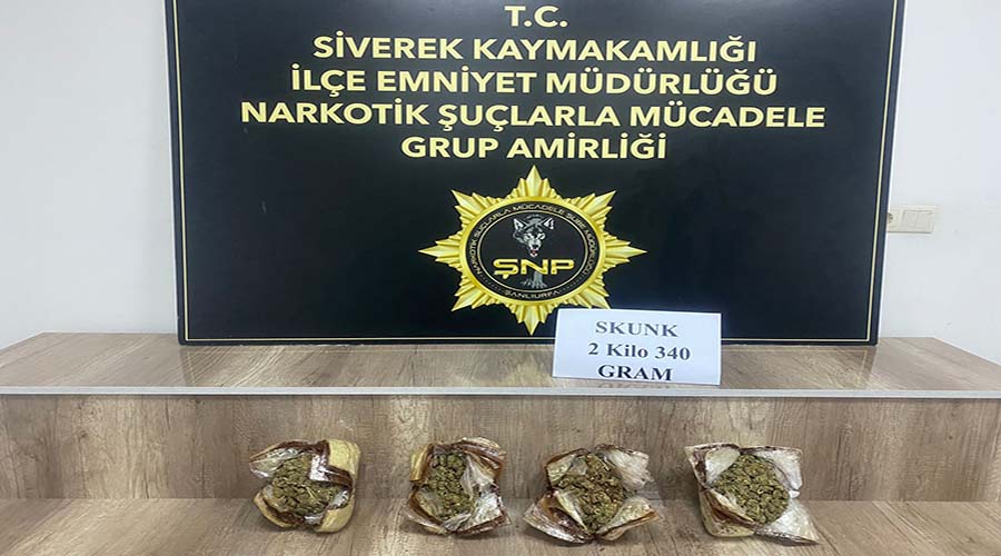 Siverek’te uyuşturucu madde ele geçirildi