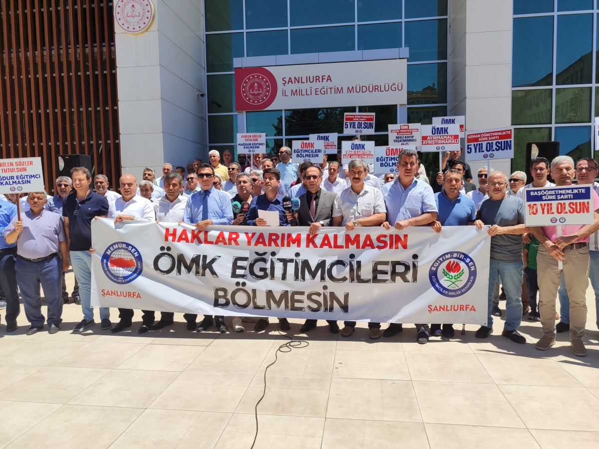 Memur-Sen Şanlıurfa Şubesi'nden ÖMK'ye tepki açıklaması;